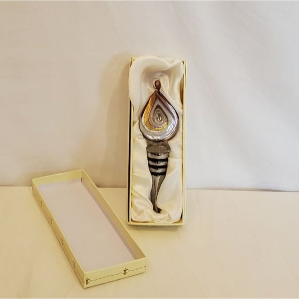 New Color Glass Top and Stainless Steal Bottom Wine Bottle Stopper
